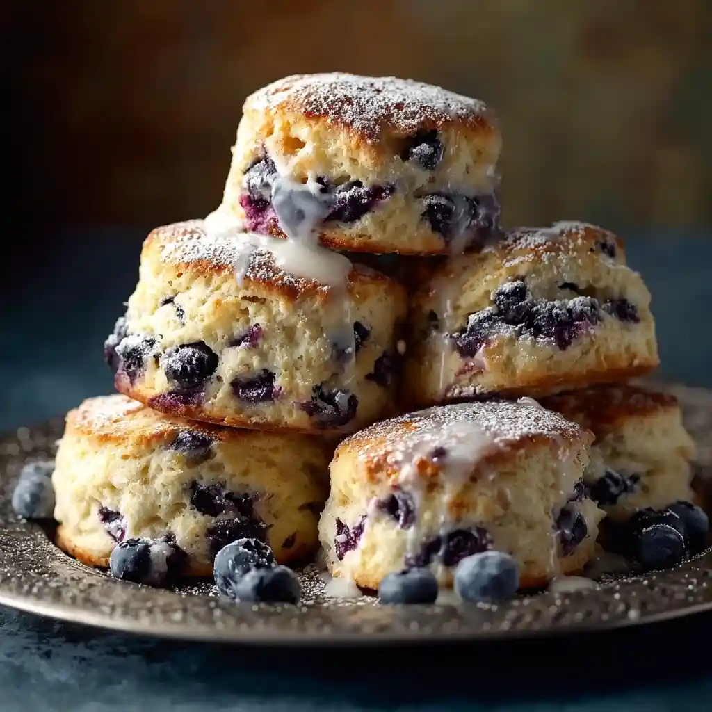 Fluffy Blueberry Biscuits
