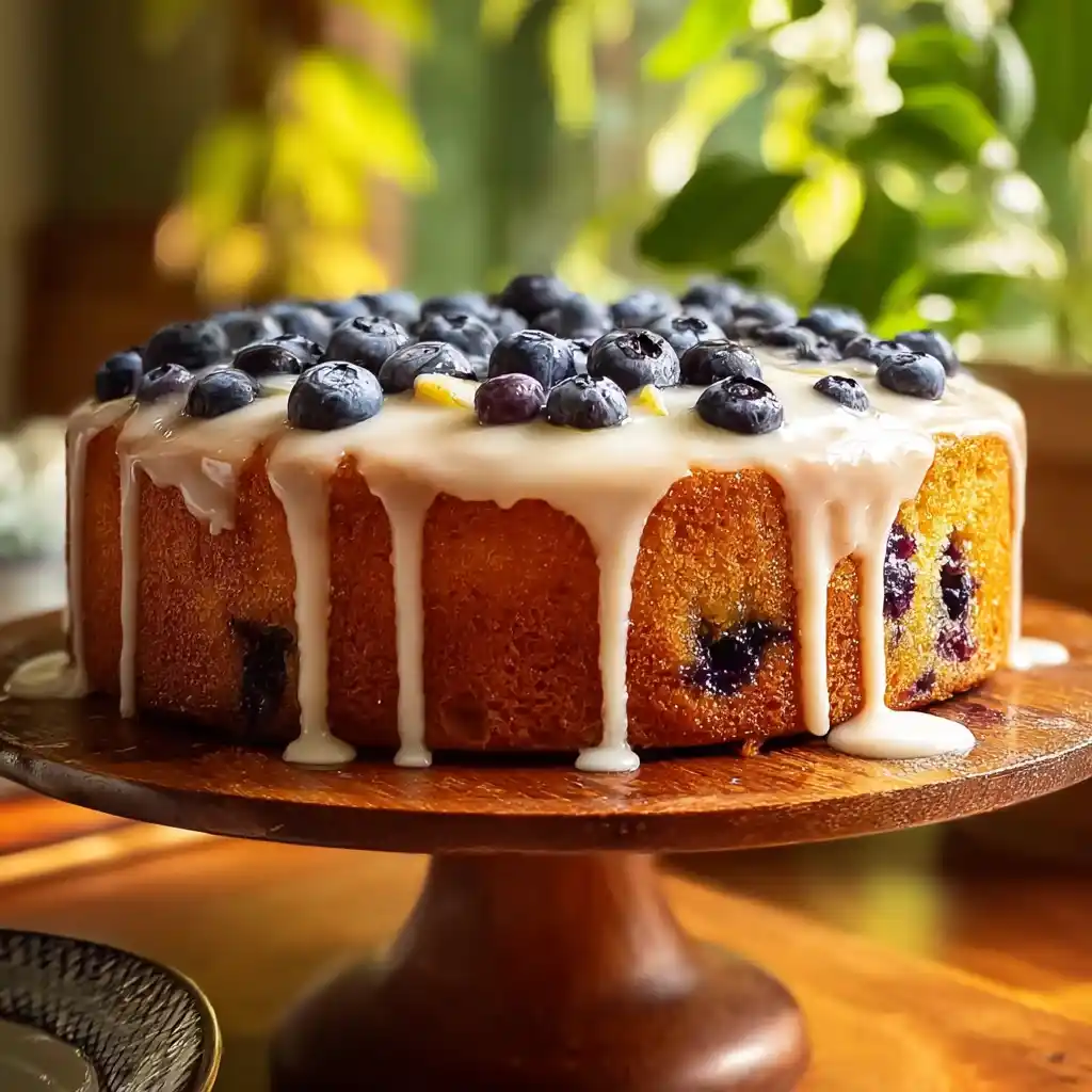 Lemon Blueberry No-Bake Cream Cake
