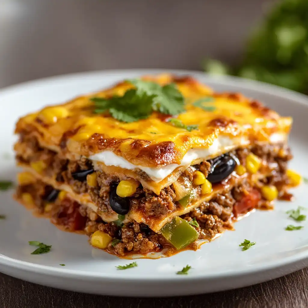 Easy Layered Mexican Tortilla Casserole