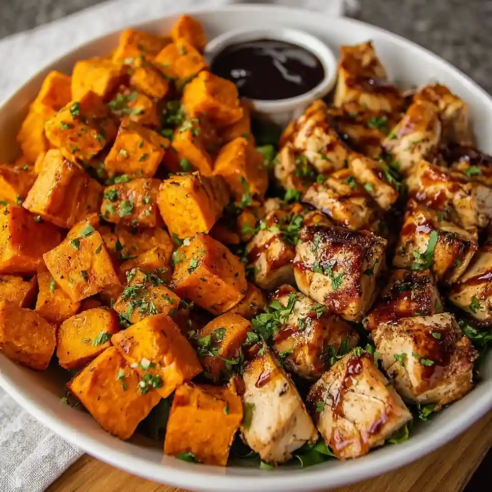 BBQ Chicken Sweet Potato Bowl