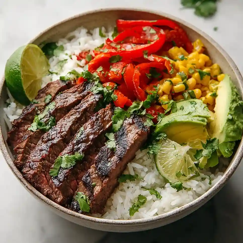 Cilantro Lime Steak Bowls
