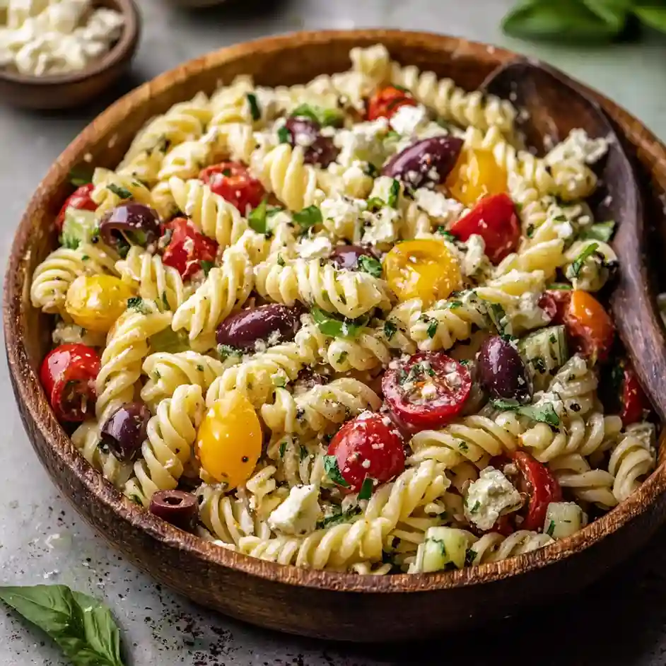 Greek Olive Pasta Salad recipe