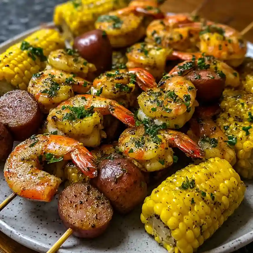 Grilled Seafood Boil Skewers: A Flavorful Summer Delight!