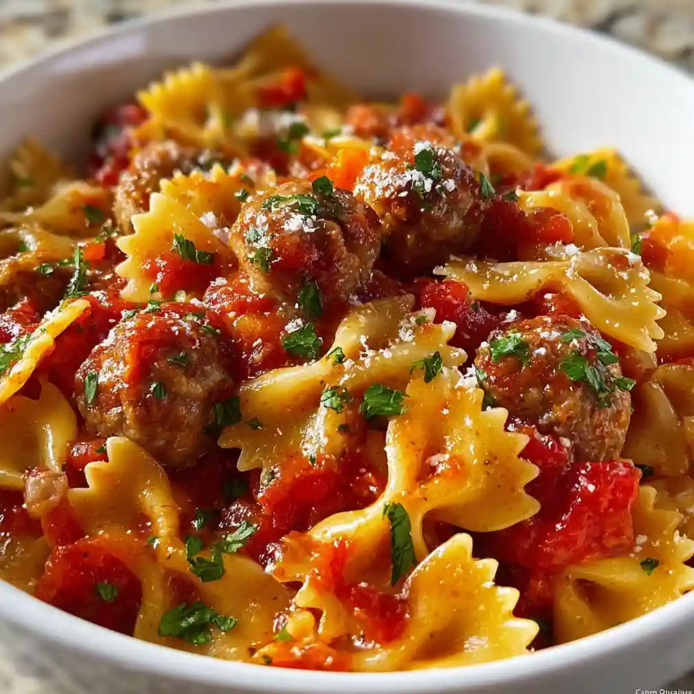Italian Sausage With Bow Tie Pasta