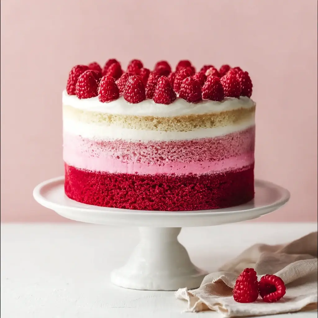 Heavenly Raspberry Vanilla Layer Cake