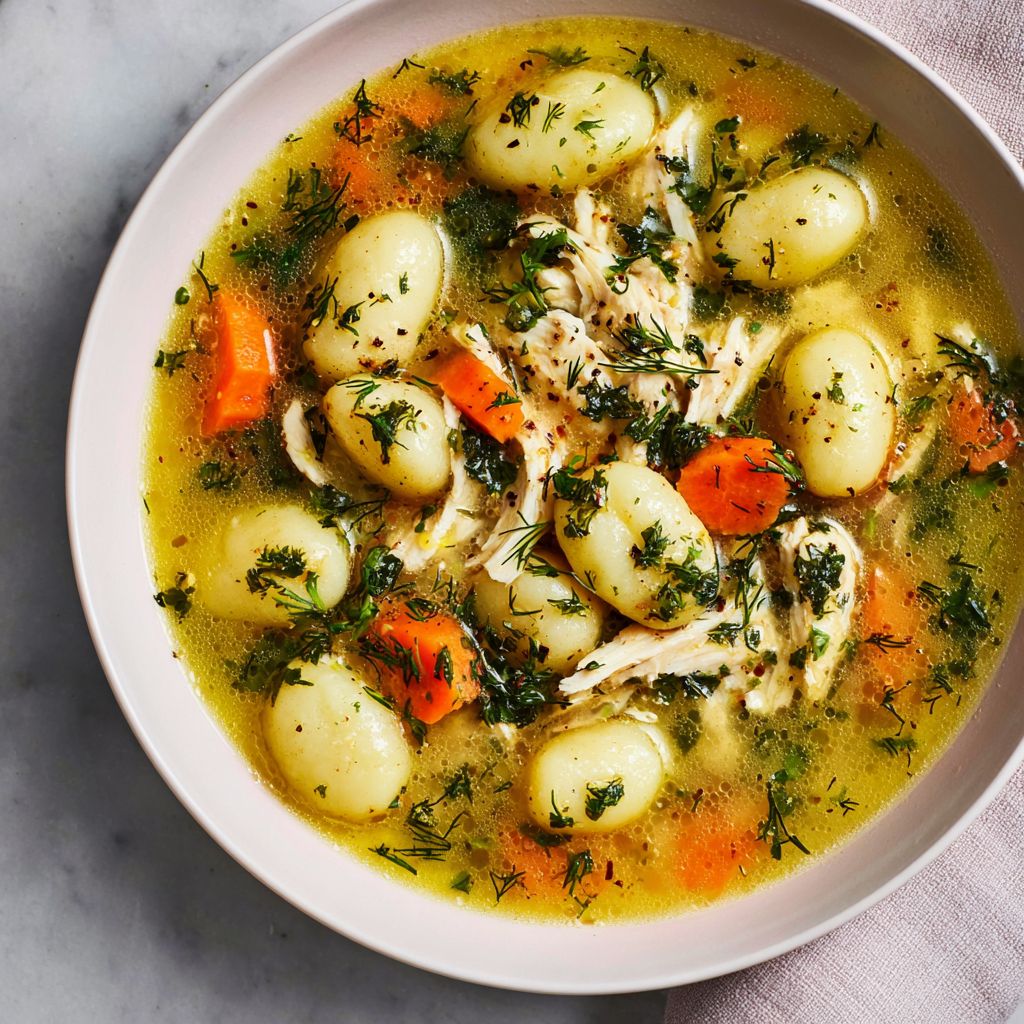 Spring Chicken Gnocchi Soup Recipe Easy Homemade Chicken Gnocchi Soup Healthy Spring Chicken Soup With Gnocchi Best Chicke...