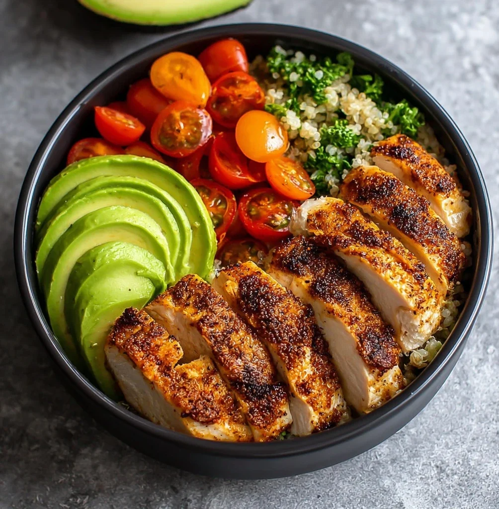Healthy Chicken Meal Prep Bowl High Protein Recipe