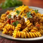 Cheesy Penne and Cajun Chicken in Garlic Parmesan Cream