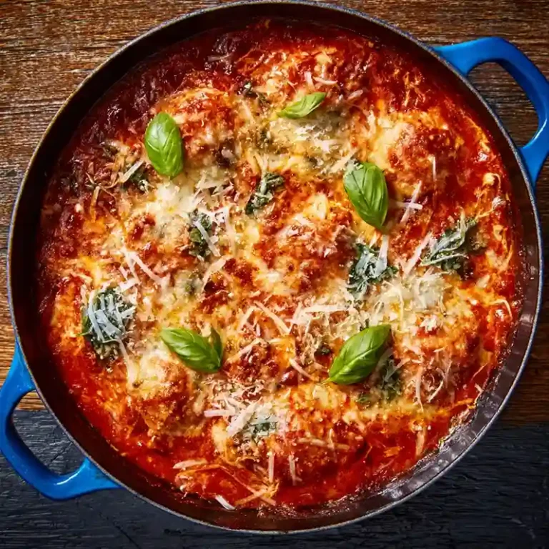 Creamy Ricotta Meatballs in Marinara Sauce