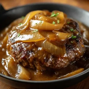 Best Smothered Hamburger Steak with Onion Gravy Recipe