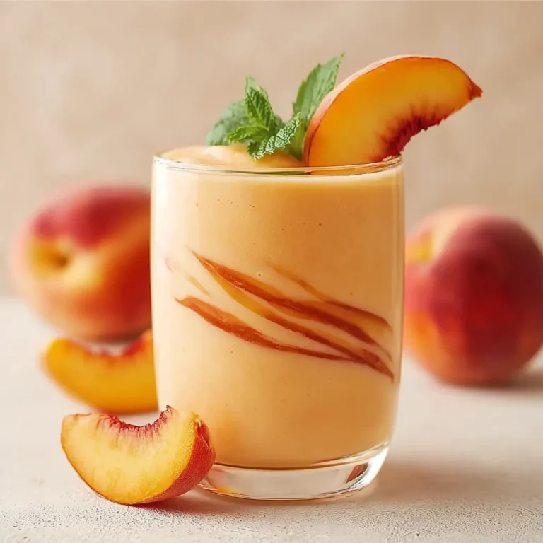Delicious Taste Of Summer Peach Smoothie
