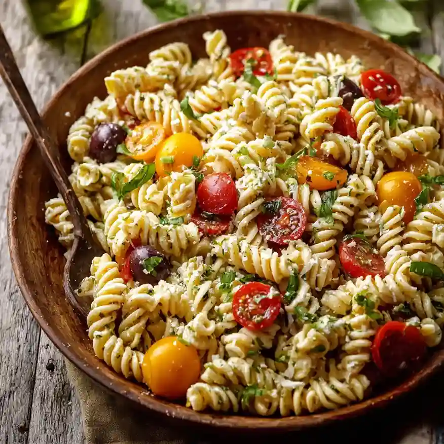 Greek Olive Pasta Salad recipe