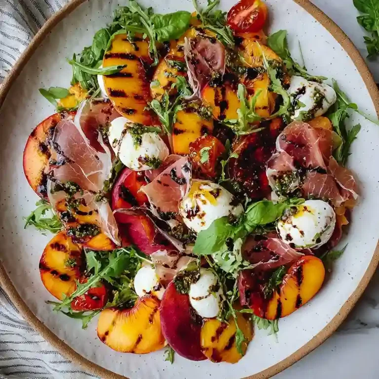 Grilled Nectarine Burrata Prosciutto Salad