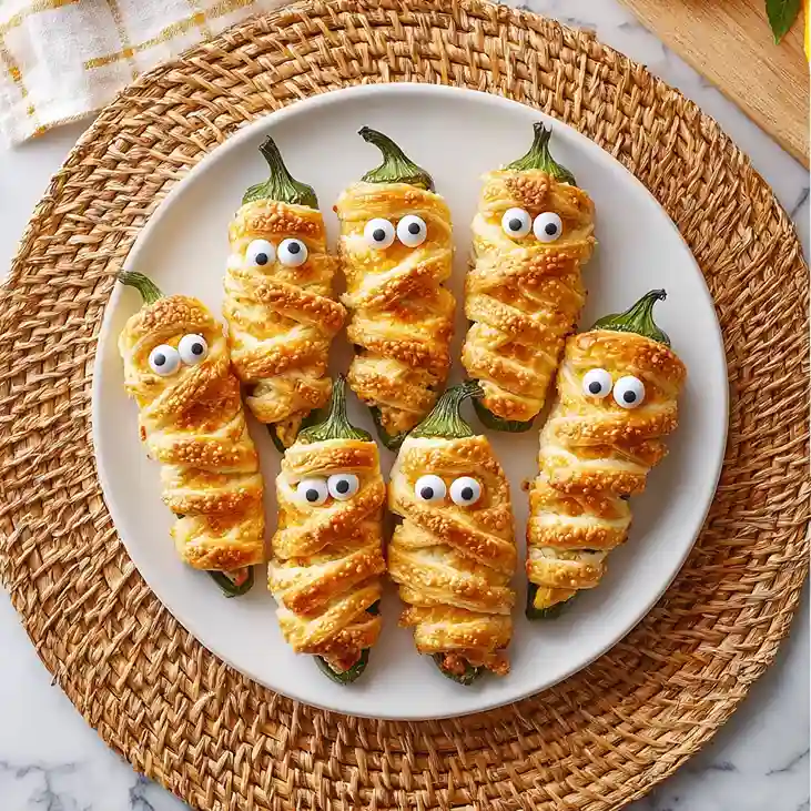 Halloween Jalapeño Popper Mummies