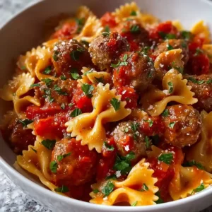 Italian Sausage with Bow Tie Pasta – Creamy, Flavorful & Easy