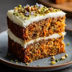 Moist Carrot Zucchini Cake with Cream Cheese Frosting