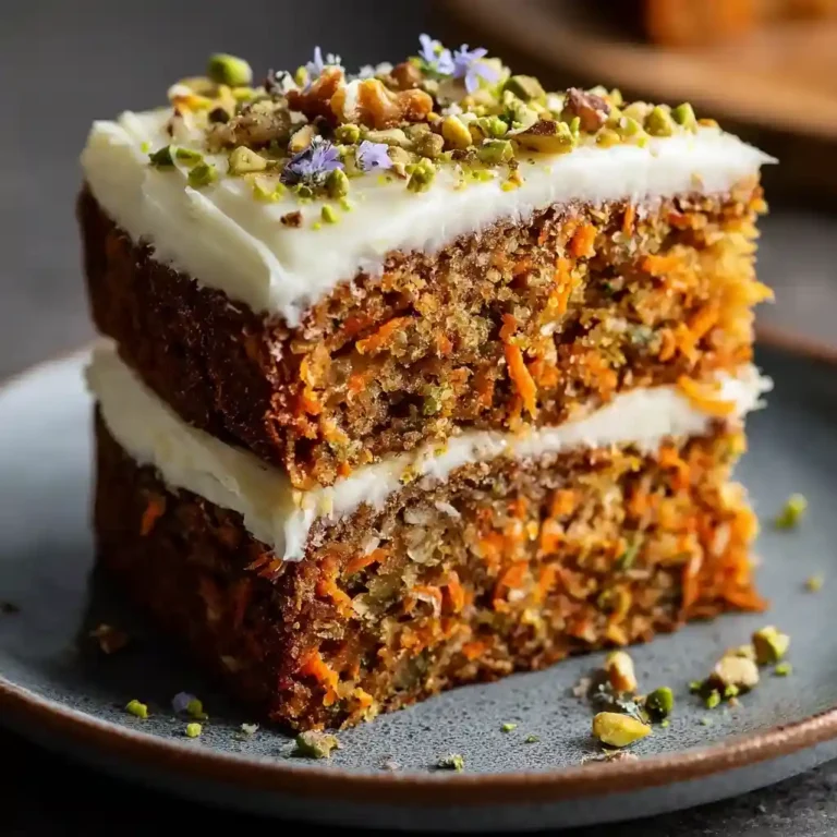 Moist Carrot Zucchini Cake with Cream Cheese Frosting
