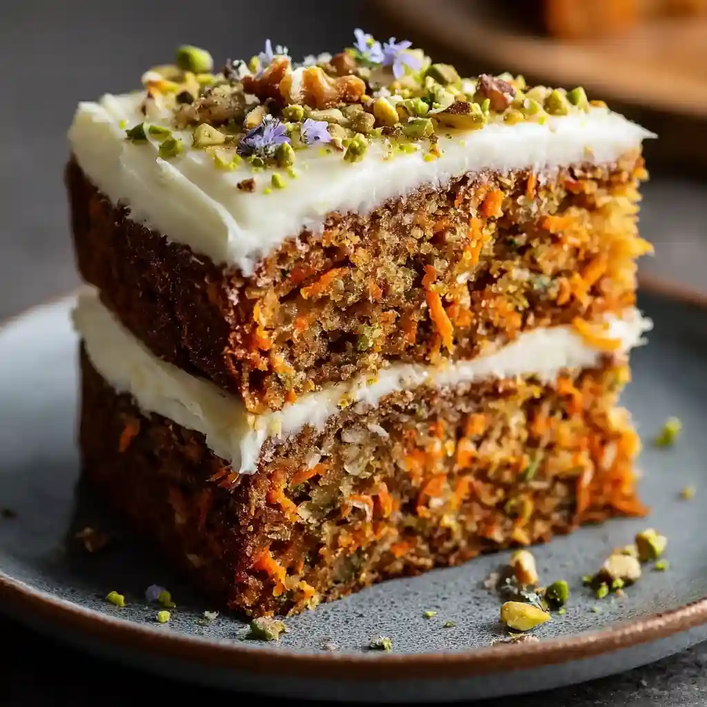 Moist Carrot Zucchini Cake with Cream Cheese Frosting