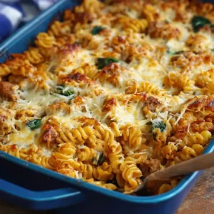 Sausage Pasta Bake – Easy, Cheesy & Crowd-Pleasing Dinner