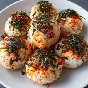 Spicy Korean Tuna Rice Balls (Chamchi Jumeokbap)