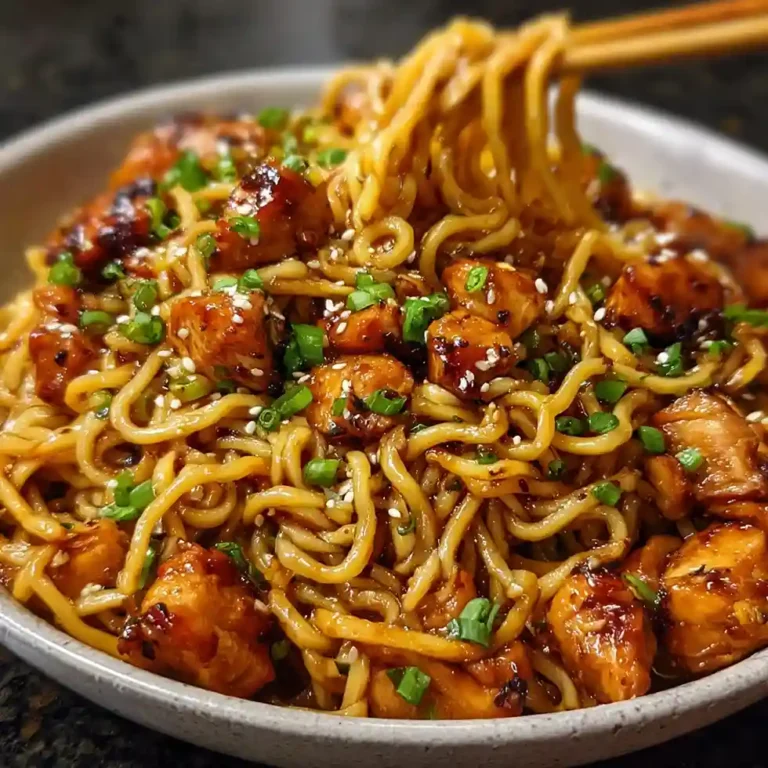 Sticky Garlic Chicken Noodles