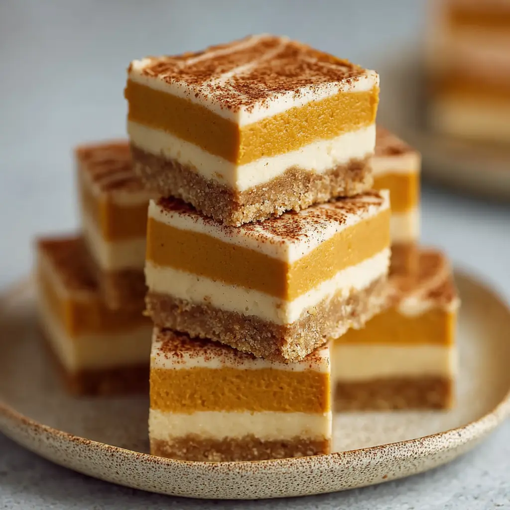 Pumpkin Spice Cheesecake Bars | Velvety Autumn Delight in Every Bite!