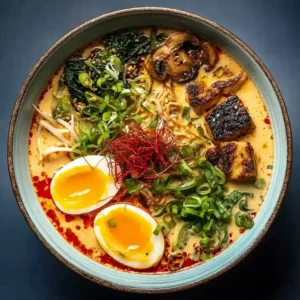 Spicy Miso Ramen with Sriracha Tofu | Sizzle & Savor the Heat!