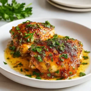 30-Min Creamy Oven Baked Chicken Thighs Recipe