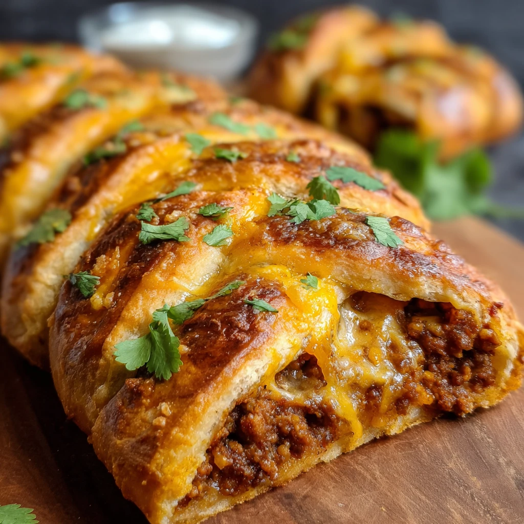 Cheesy Taco Braid Beef: A Delicious Recipe To Try! Cheesy Taco Braid Beef Delicious Recipe Try