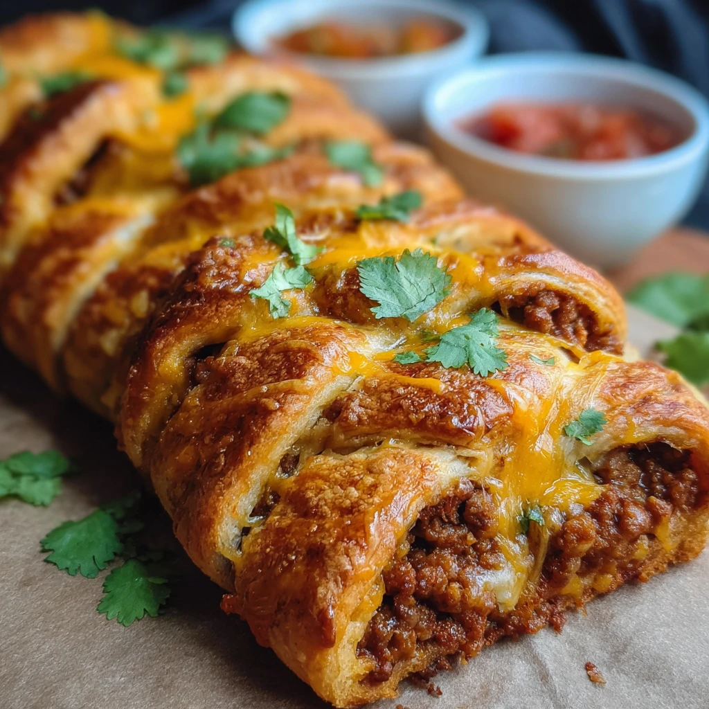 Cheesy Taco Braid Beef: A Delicious Recipe To Try! Cheesy Taco Braid Beef Delicious Recipe Try