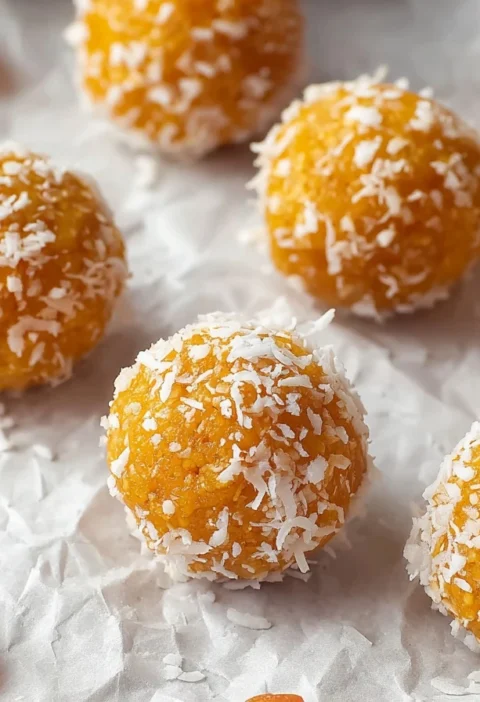 Coconut Apricot Balls Recipe Homemade Coconut Apricot Balls Vegan Coconut Apricot Balls Gluten-free Coconut Apricot Snack ...