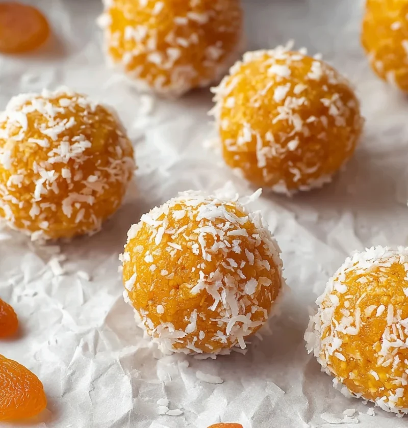 Coconut Apricot Balls Recipe Homemade Coconut Apricot Balls Vegan Coconut Apricot Balls Gluten-free Coconut Apricot Snack ...