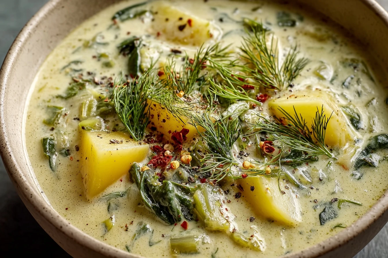 Creamy Dill Pickle Soup Recipe Best Creamy Dill Pickle Soup Homemade Dill Pickle Soup Vegan Creamy Dill Pickle Soup Gluten...