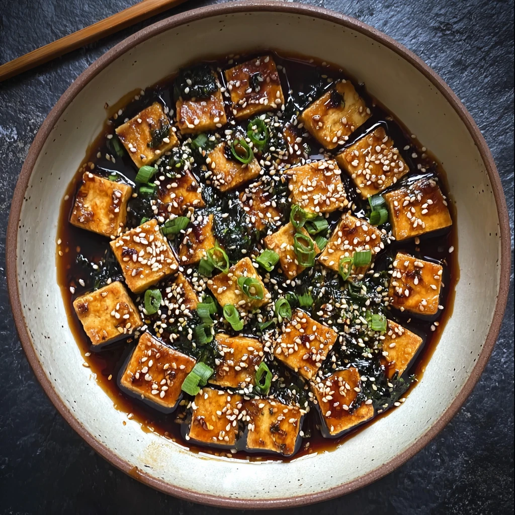 Crispy Seaweed Tofu With Irresistible Teriyaki Glaze Crispy Seaweed Tofu Irresistible Teriyaki Glaze