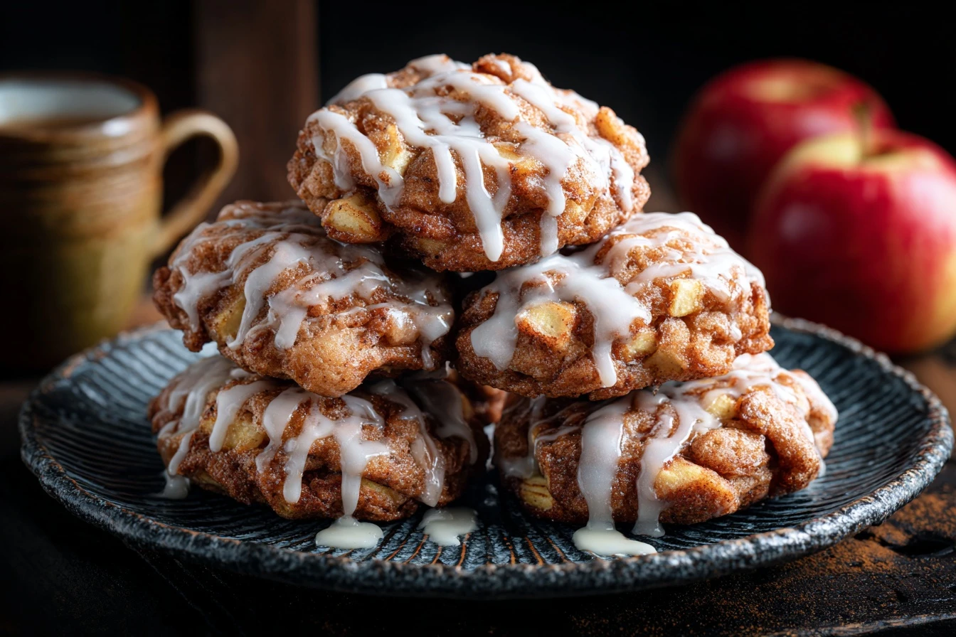 Easy Baked Apple Fritters Recipe Homemade Apple Fritters Oven Baked Healthy Baked Apple Fritters Gluten Free Best Apple Fr...