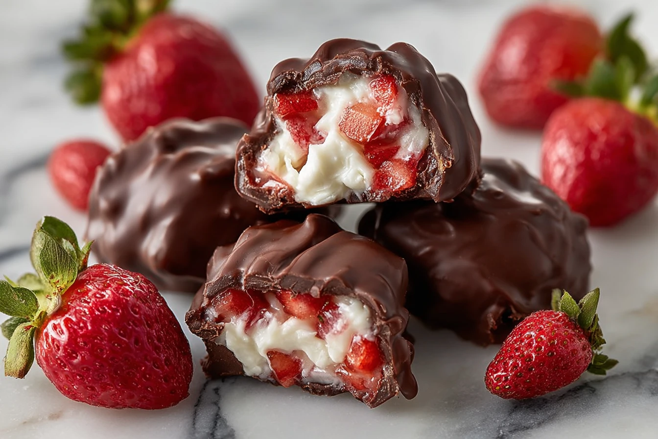 Easy Chocolate-covered Strawberry Yogurt Clusters Recipe Homemade Yogurt Strawberry Clusters Best Chocolate For Yogurt Clu...