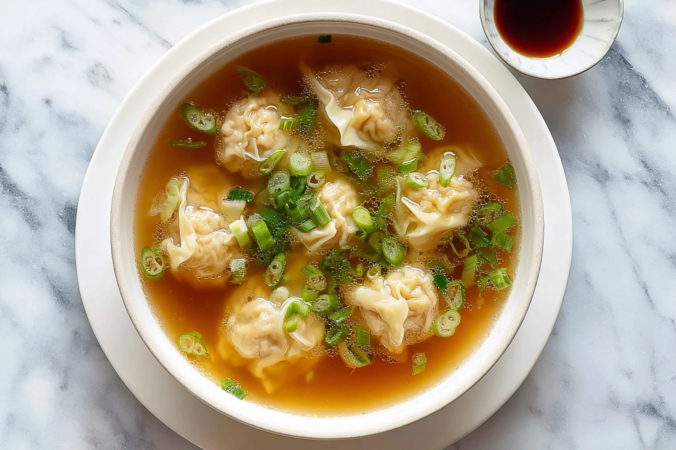 Easy Homemade Wonton Soup Recipe Best Pork Wonton Soup Ingredients Quick Chicken Wonton Soup Tutorial Low-fat Vegetarian W...