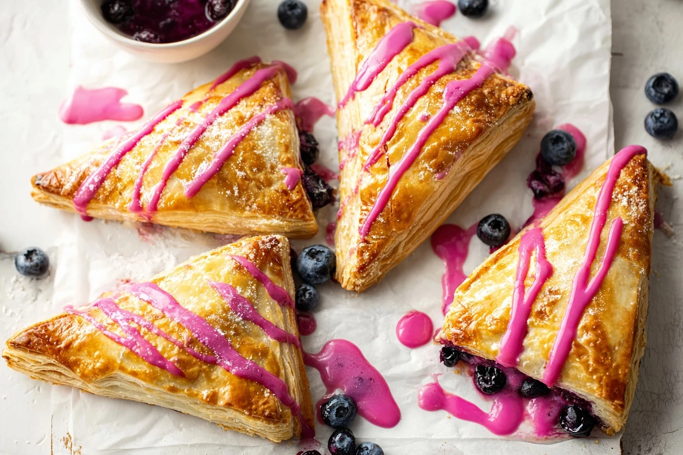 Easy Puff Pastry Blueberry Turnovers Recipe Homemade Blueberry Turnovers With Puff Pastry Best Puff Pastry For Blueberry T...