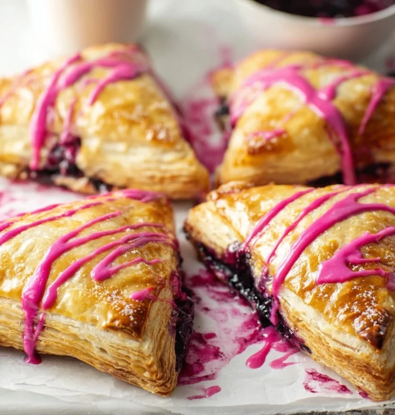 Easy Puff Pastry Blueberry Turnovers Recipe Homemade Blueberry Turnovers With Puff Pastry Best Puff Pastry For Blueberry T...