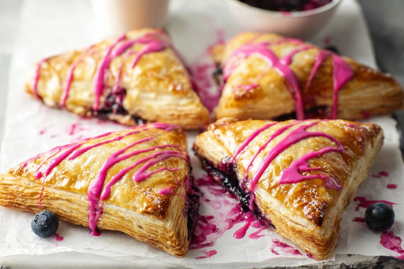 Puff Pastry Blueberry Turnovers