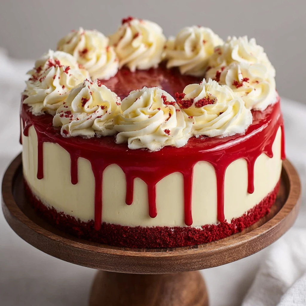 Easy Red Velvet Cheesecake Cake Recipe How To Make Red Velvet Cheesecake Cake Best Red Velvet Cheesecake Cake Baking Tips ...