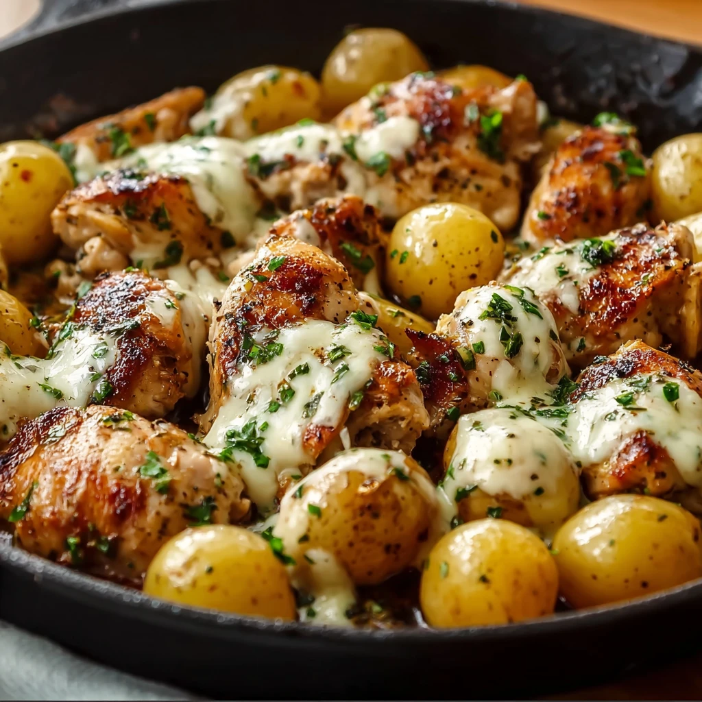 Garlic Parmesan Chicken And Potatoes: Easy One-Pan Wonder Garlic Parmesan Chicken Potatoes Onepan Wonder