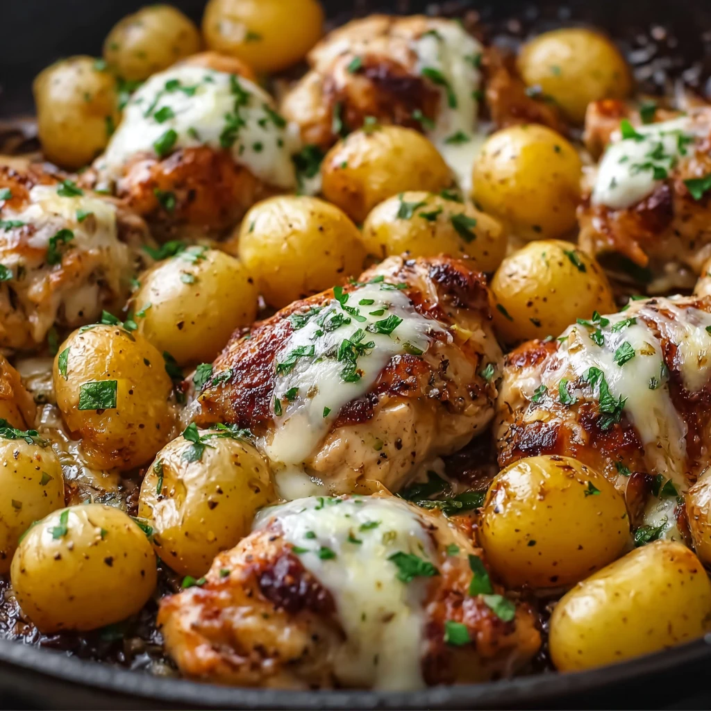 Garlic Parmesan Chicken And Potatoes: Easy One-Pan Wonder Garlic Parmesan Chicken Potatoes Onepan Wonder