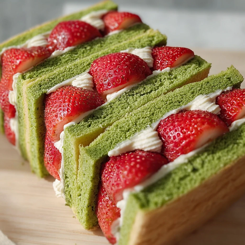 Mouthwatering Strawberry Matcha Sando for a Sweet Escape