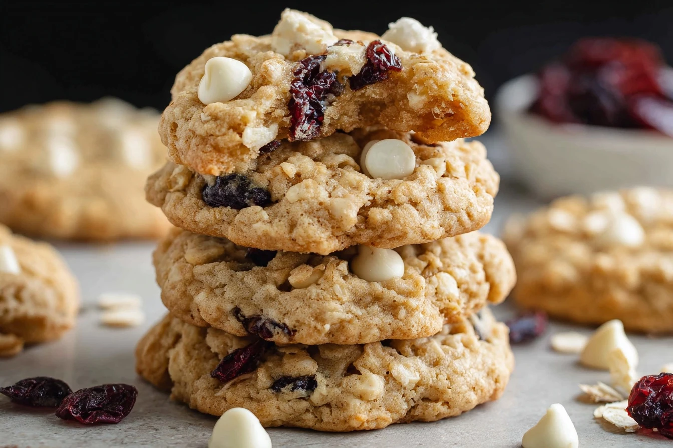 Oatmeal Cranberry White Chocolate Cookies