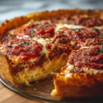 Crispy Eggplant Focaccia Sandwich with Creamy Walnut Pesto