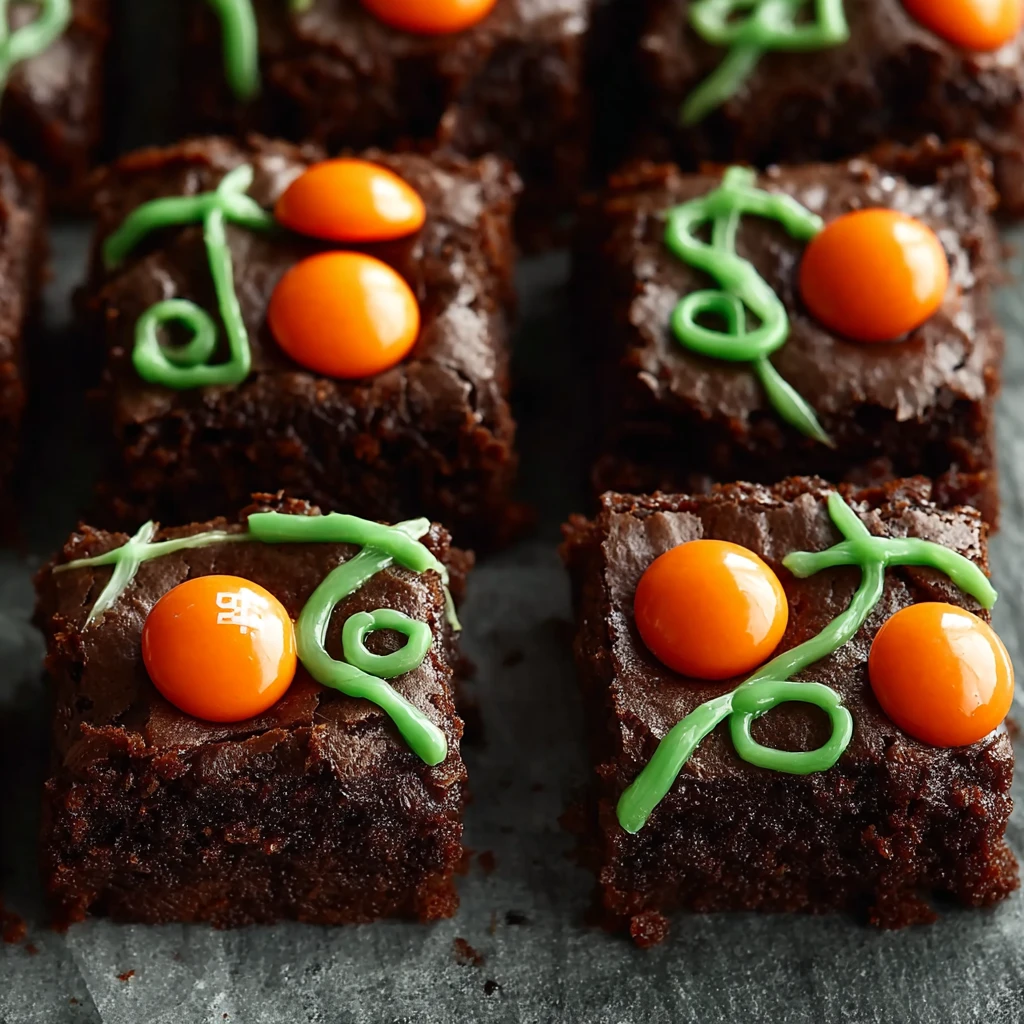 Pumpkin Patch Brownies That Kids Will Love to Make!