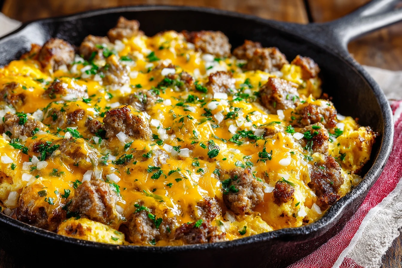 Sausage Egg Cheddar Breakfast Recipe Easy Farmers Breakfast Casserole Homemade Sausage And Egg Breakfast Best Cheddar Saus...