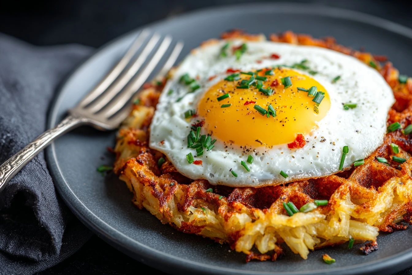 Savory Hashbrown Chaffle Recipe Keto Low Carb Hashbrown Chaffle Ideas Best Cheese For Hashbrown Chaffle Easy Savory Chaffl...