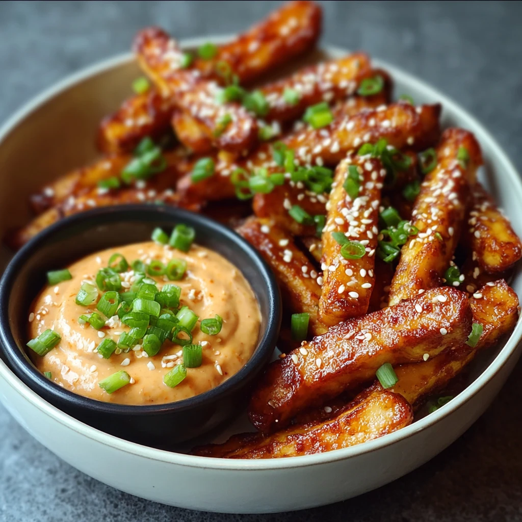 Spice Up Your Snack: Gochujang Tofu Fries With Spicy Aioli Spice Your Snack Gochujang Tofu Fries Spicy